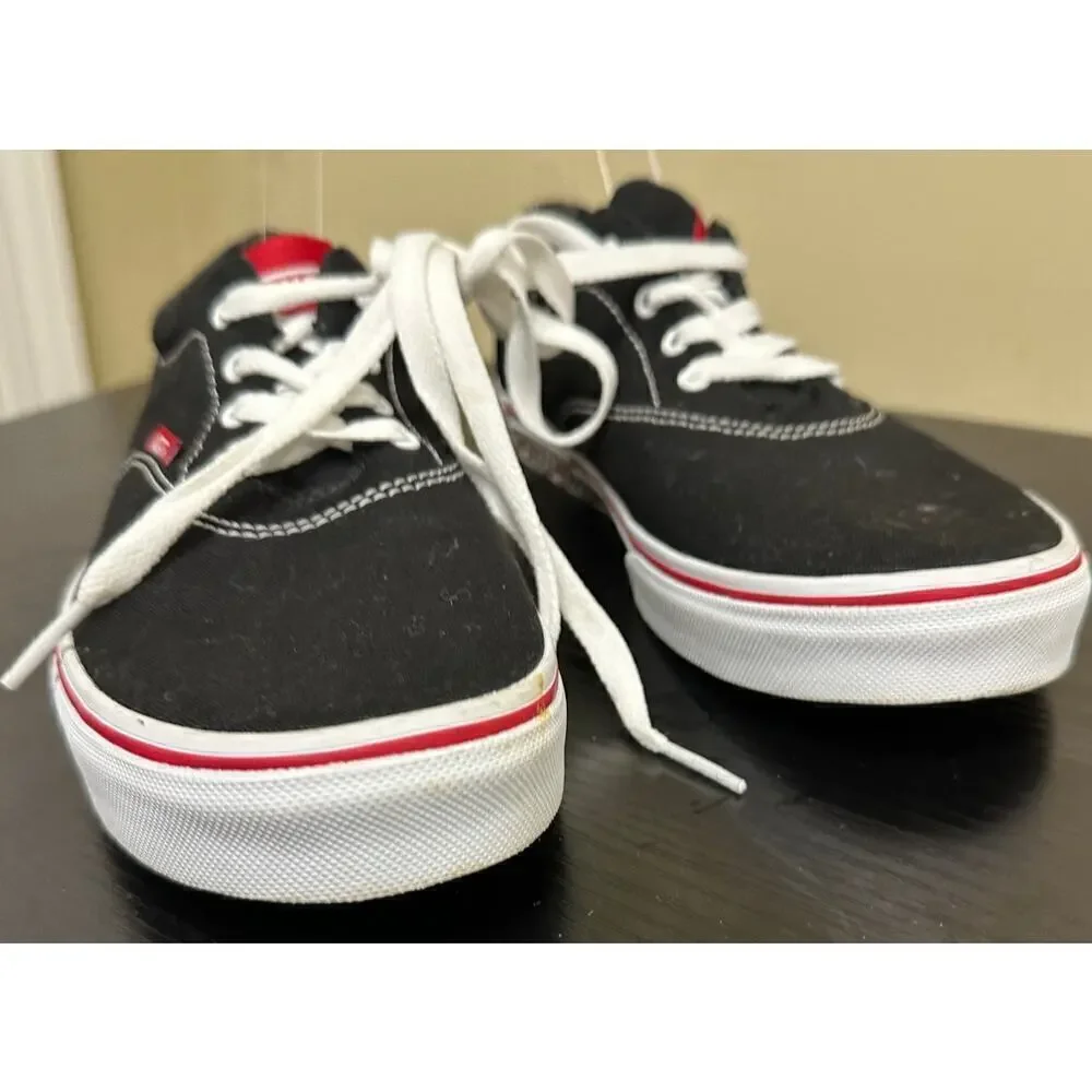 Vans Youth Black White Doheny Flame Check Sidewall Lace Up Sneakers Size 7
